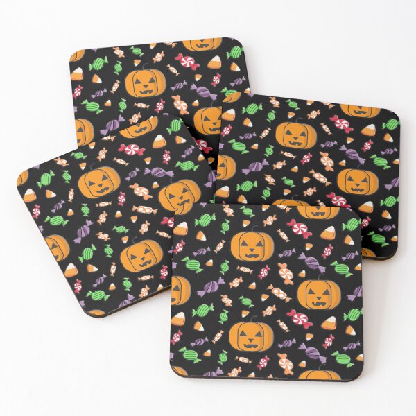 Item preview, Halloween Pumpkin Face With Colourful Candy Pattern designed and sold by YueHeng Creates ⭐⭐⭐⭐⭐.