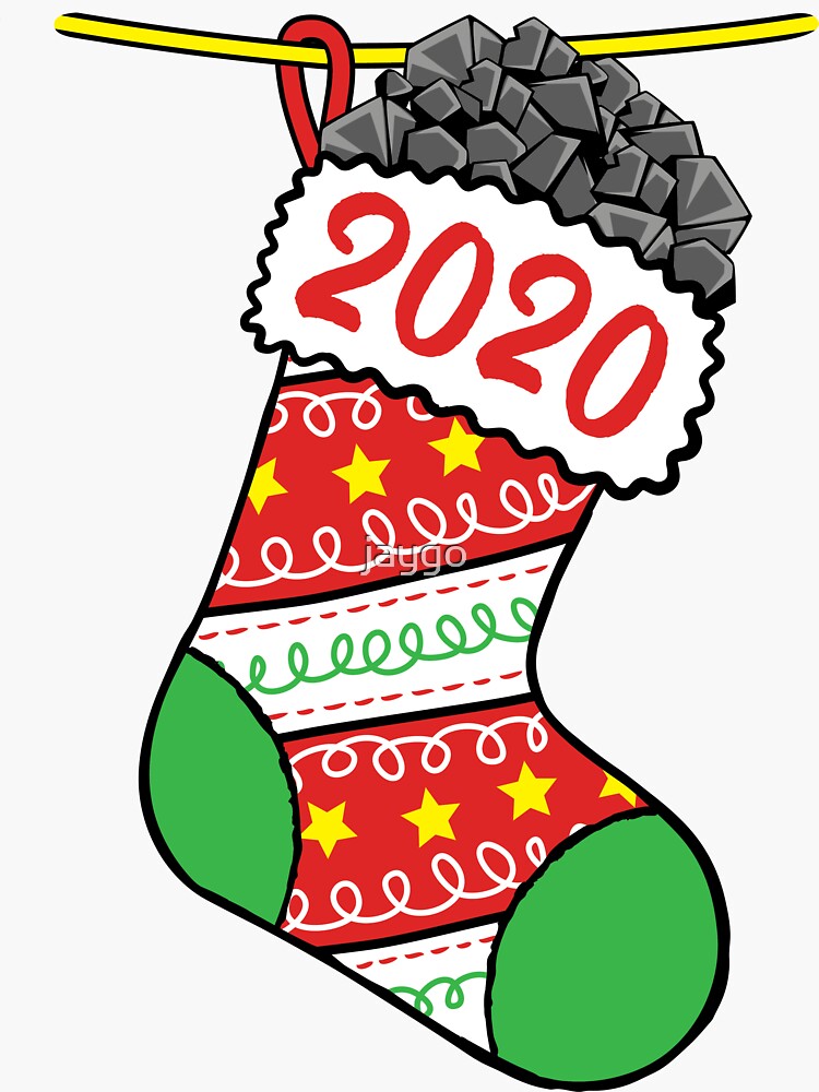 Funny Christmas stockings coal oriented xmas' Sticker