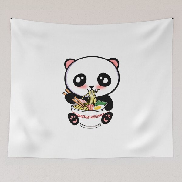 Item preview, Panda Eating Ramen Cute Kawaii Noodles designed and sold by ButterflyX.