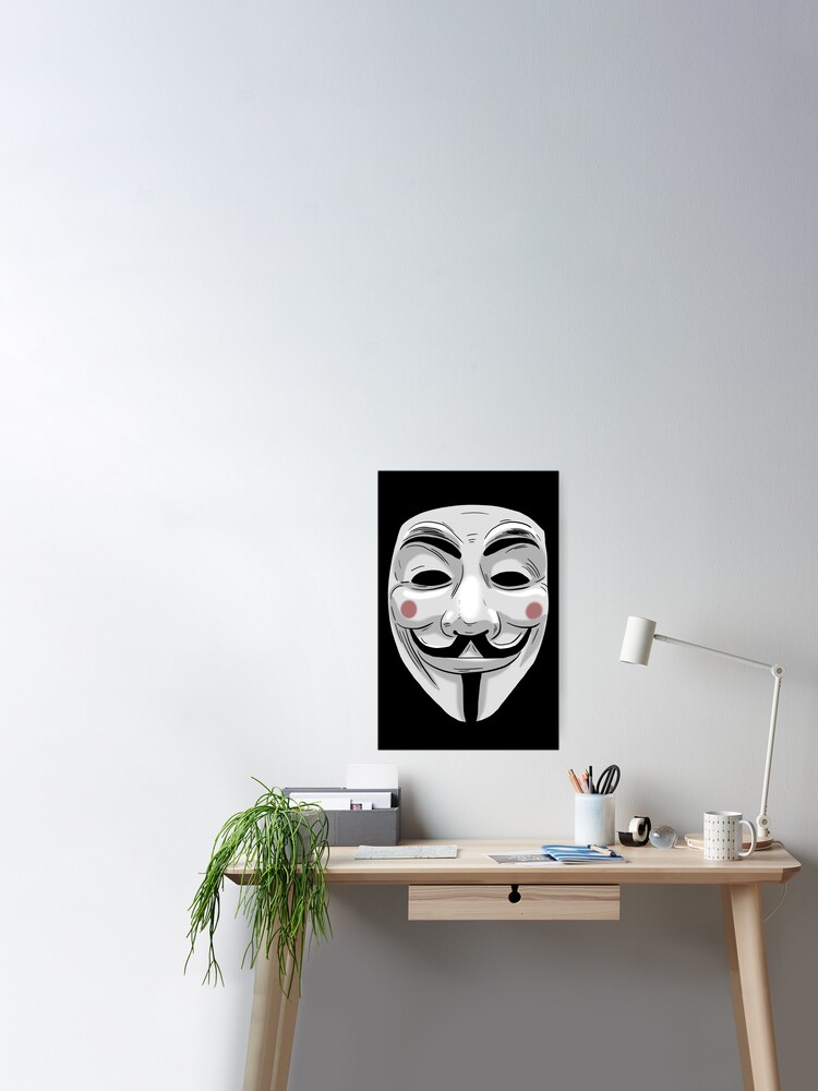 Anonymous Hacker Mask Poster for Sale by blacksnowcomics