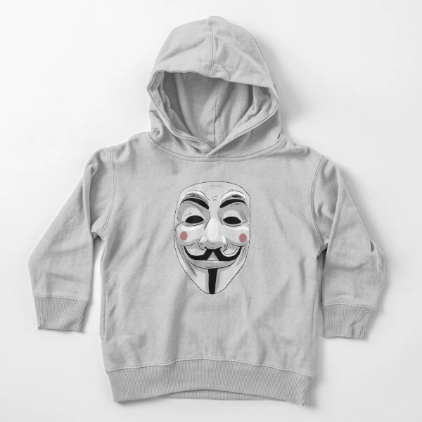 Anonymous Hacker Mask Toddler Pullover Hoodie