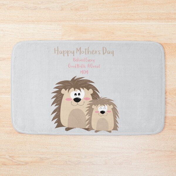 Item preview, Cute Hedgehogs Behind every good kid is a great Mom - Happy Mothers Day designed and sold by thewishdesigns.