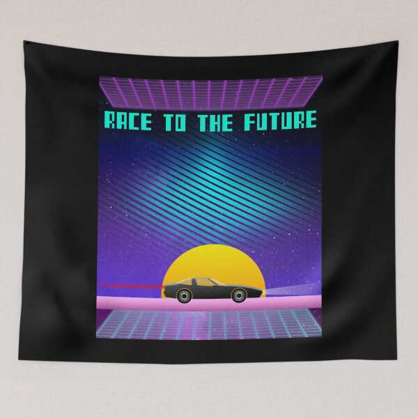 Item preview, Race to the Future 80s Retro Neon Arcade Design designed and sold by up4tee.