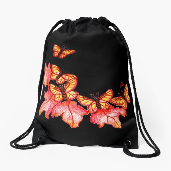 Rosy Maple Moths Drawstring Bag