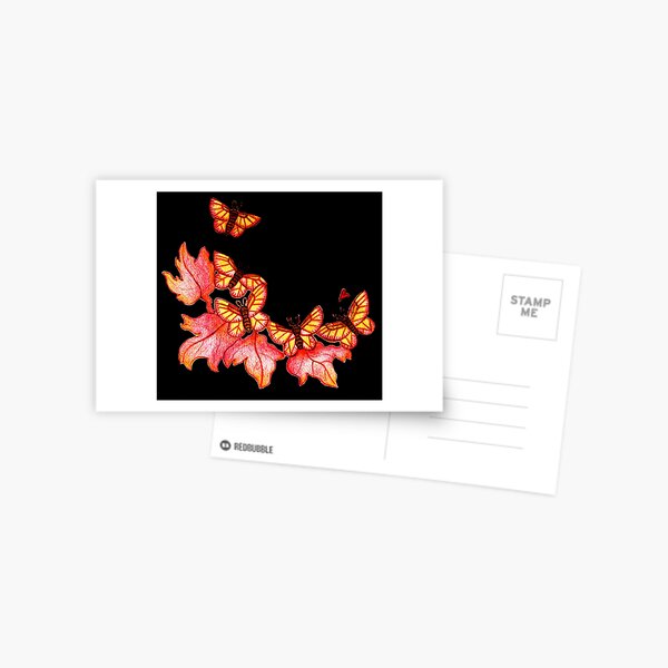 Rosy Maple Moths Postcard