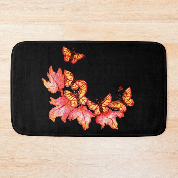 Rosy Maple Moths Bath Mat