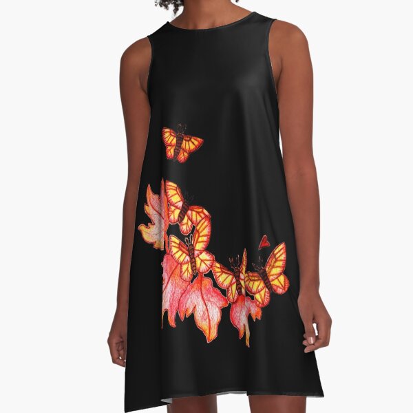 Rosy Maple Moths A-Line Dress