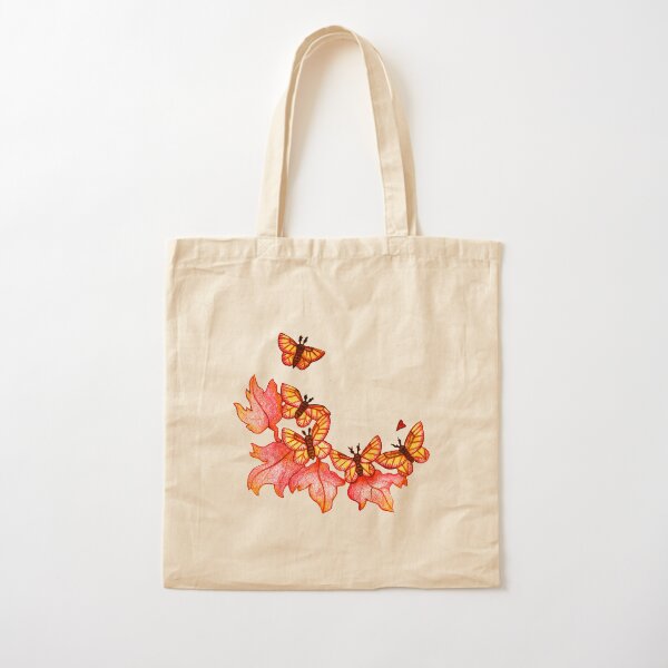 Rosy Maple Moths Cotton Tote Bag
