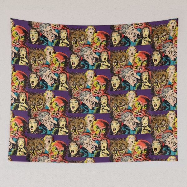 Item preview, Halloween horror faces designed and sold by Vintage Designs +.