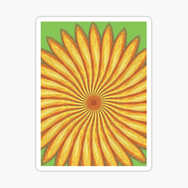 Sunflower design by Autistic Artist Sticker