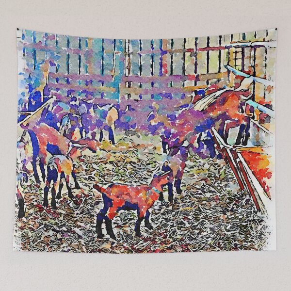 Item preview, Goats in the stall designed and sold by Giuseppe Cocco.