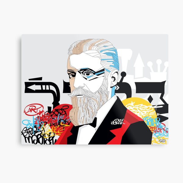 Theodor Herzl - Pop Art Israeli leader gift Metal Print