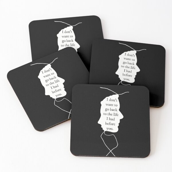Item preview, I Don't Want To Go Back To The Life I Had Before You - Ammonite Silhouette in White with Black Text designed and sold by magicae.