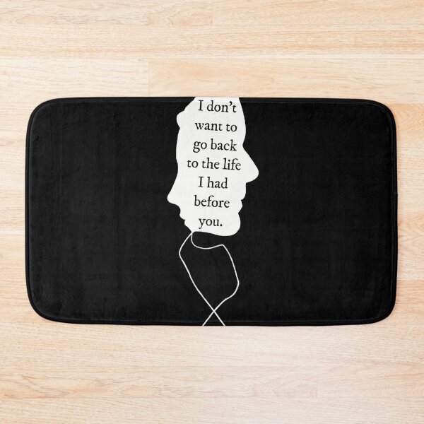 Item preview, I Don't Want To Go Back To The Life I Had Before You - Ammonite Silhouette in White with Black Text designed and sold by magicae.