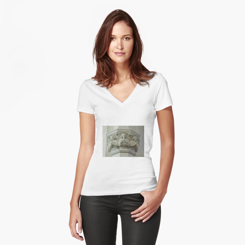Item preview, Fitted V-Neck T-Shirt designed and sold by GodstoneUB.