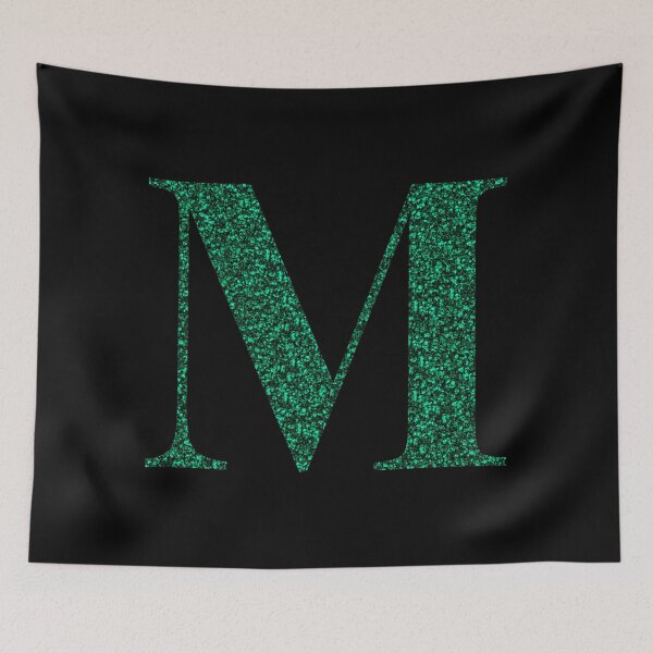 Item preview, Letter M Emerald Dark Green Glitter Effect Alphabet designed and sold by Sour Soul.