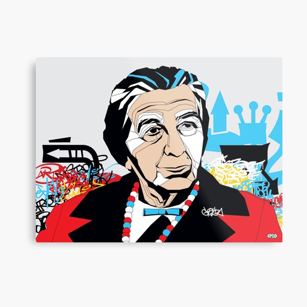 Golda Meir - Pop Art Israeli leader gift Metal Print