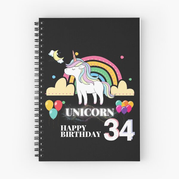 Aperçu de l'œuvre Chemise anniversaire 34 ans Licorne créée et vendue par MYRayongShop.