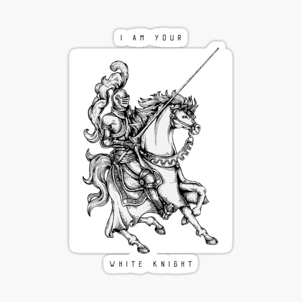 White Knight Stickers Redbubble