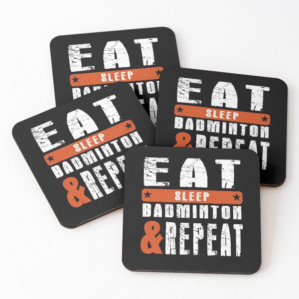 Item preview, Eat Sleep badminton and repeat designed and sold by tinypurpleland.