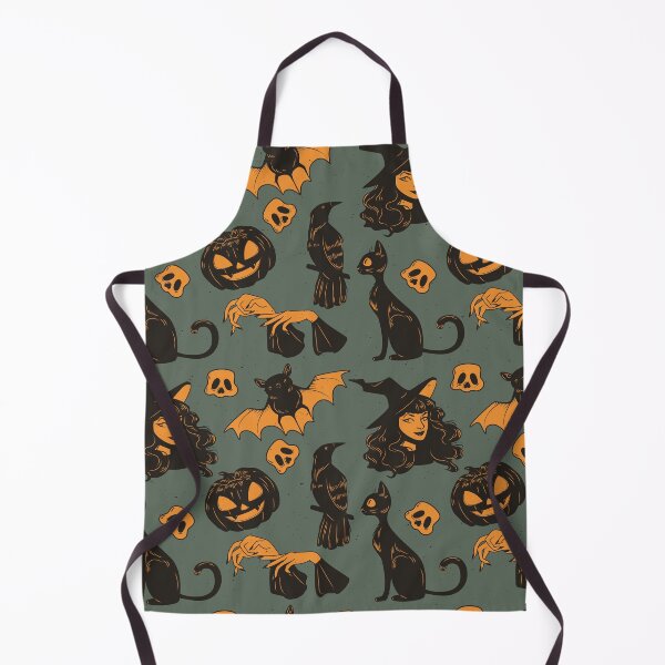 Item preview, Cute Halloween Whitch Pumpkin And Black Cat Halloween Patterns designed and sold by JayStacksArt.