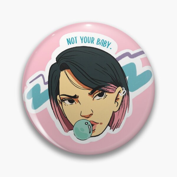 Item preview, Not Your Baby - 90s Pink Badass Girl designed and sold by Kati Kawaguchi.