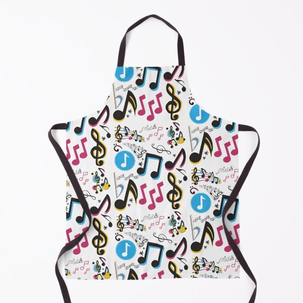 Music Notes Pattern Apron