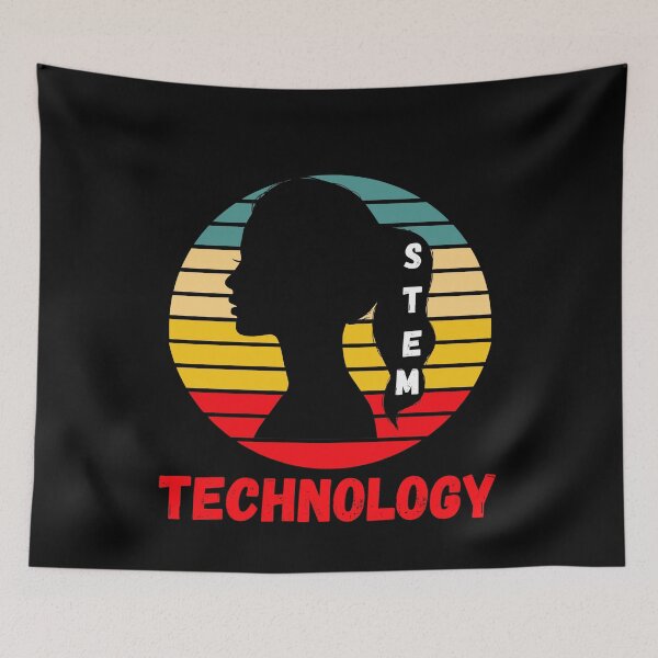 Artikelvorschau, STEM TECHNOLOGY RETRO SUNSET WOMEN IN TECHNOLOGY entworfen und verkauft von Hippiesole.