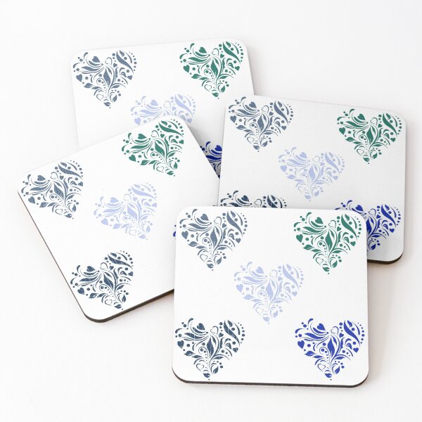 Item preview, Hearts Collection in Shades of Blue - Sticker Pack designed and sold by ittybittyowl.