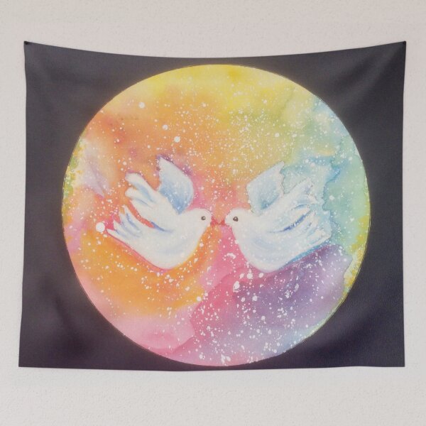 Item preview, “Christmas Peace”.   Two Doves.  designed and sold by Angela Haig-Harrison.