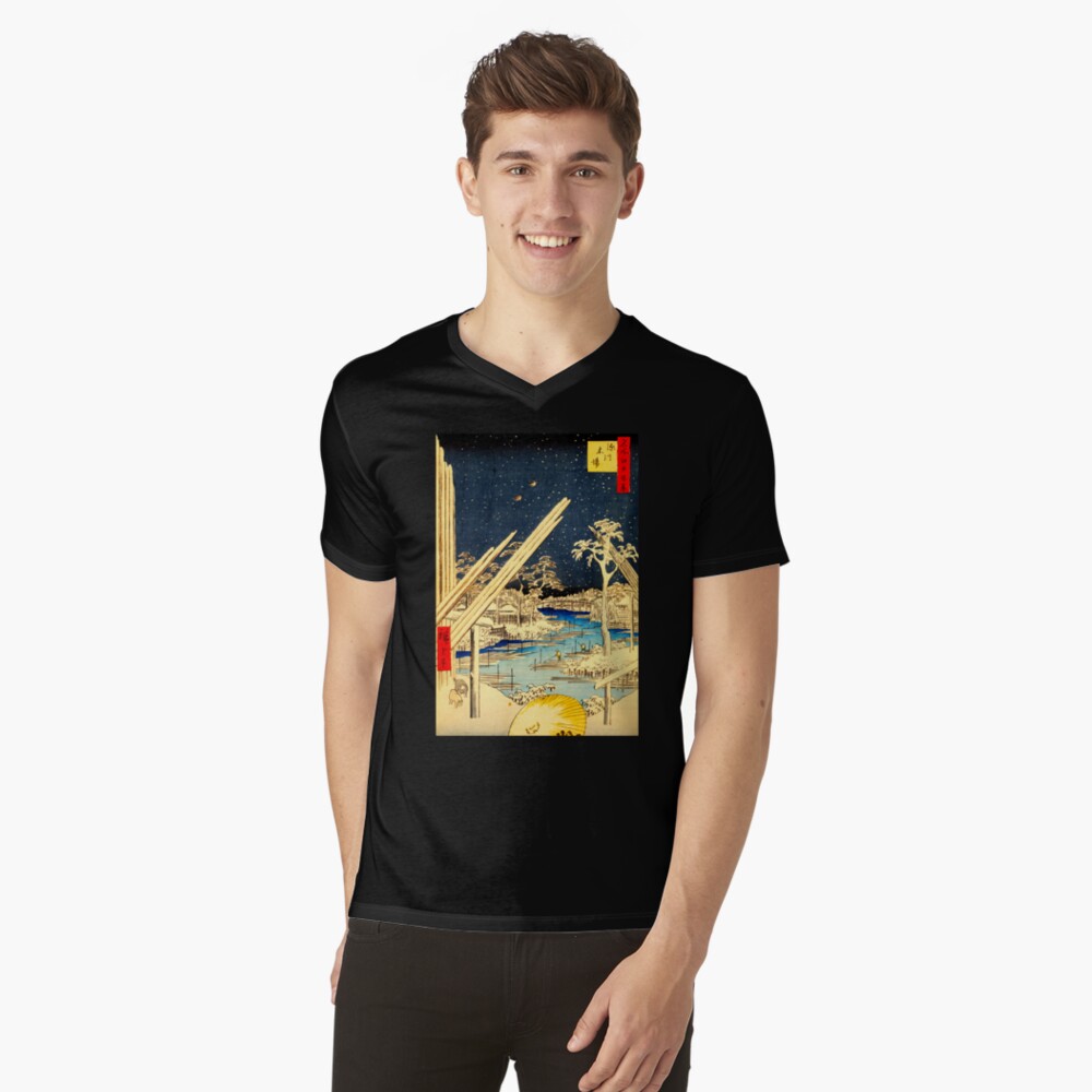 Item preview, V-Neck T-Shirt designed and sold by ukiyoeworld.