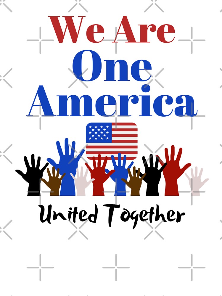 We Are One America United Together Raised Hands Diversity Baby One Piece By Oneamerica Redbubble