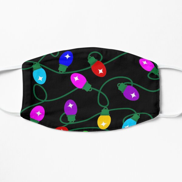 Christmas Lights -Let's Get Lit Xmas Lights- Merry & Bright Flat Mask
