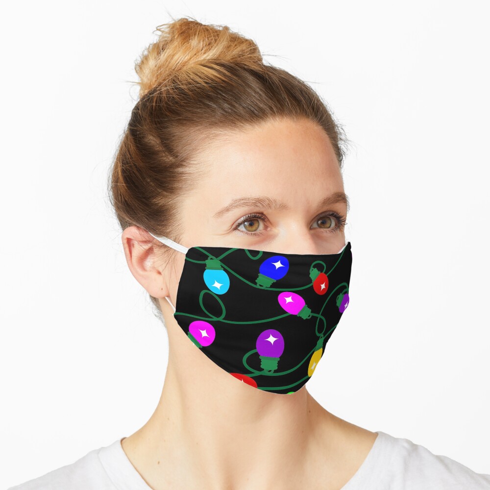 Christmas Lights -Let's Get Lit Xmas Lights- Merry & Bright Mask