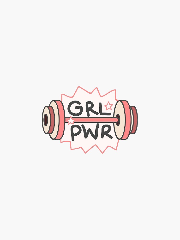 Girl power weight lifting Sticker by soniaaseguin