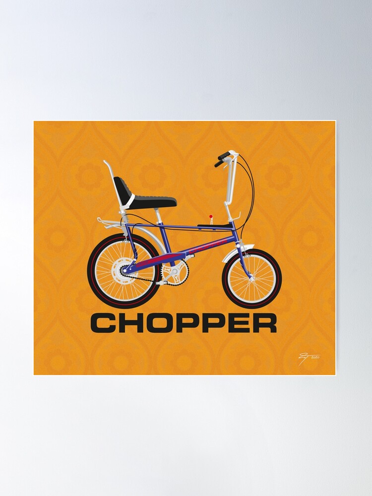 Raleigh Chopper MK2 Ultra Violet Poster for Sale by Tunstall Redbubble