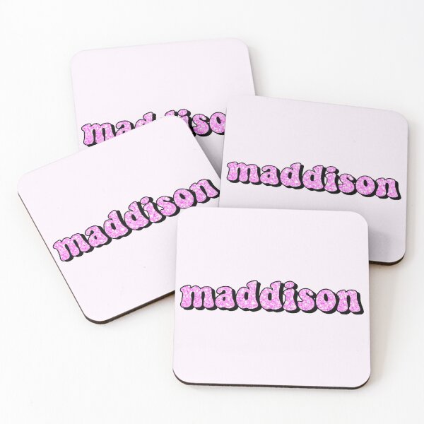 Item preview, aesthetic hot pink glitter maddison name designed and sold by STAR10008.