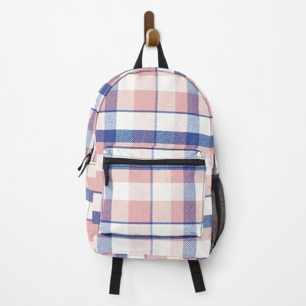 Item preview, Blue, Peach, and White Check Plaid Pattern designed and sold by redjaygraphics.
