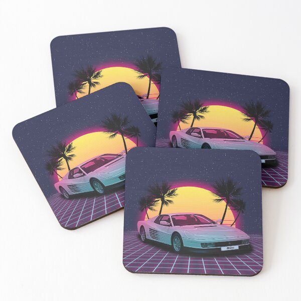 Item preview, Testarossa Synthwave Retro Car designed and sold by yaekus.