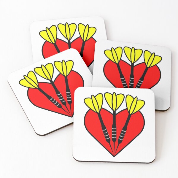 Item preview, Yellow darts in heart designed and sold by TheGreenGoat.