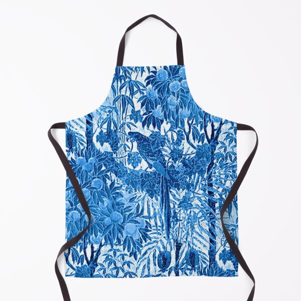 Item preview, Parrot in a Jungle Setting, Blue and White designed and sold by Marymarice.