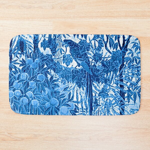 Item preview, Parrot in a Jungle Setting, Blue and White designed and sold by Marymarice.