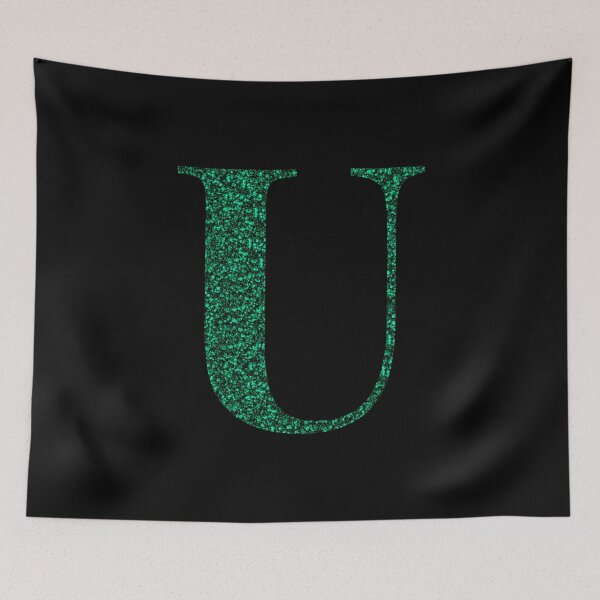 Item preview, Letter U Emerald Dark Green Glitter Effect Alphabet designed and sold by Sour Soul.