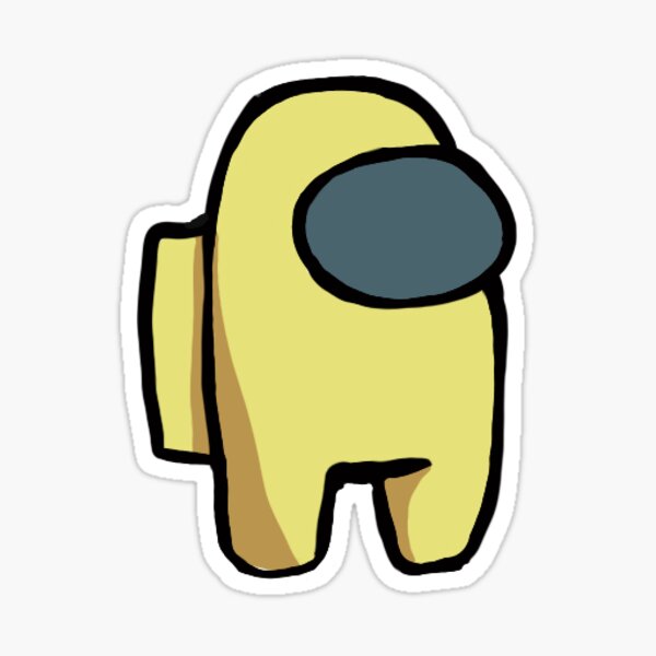 Pink Among Us Character Drawing Sticker By Andreacbv Redbubble