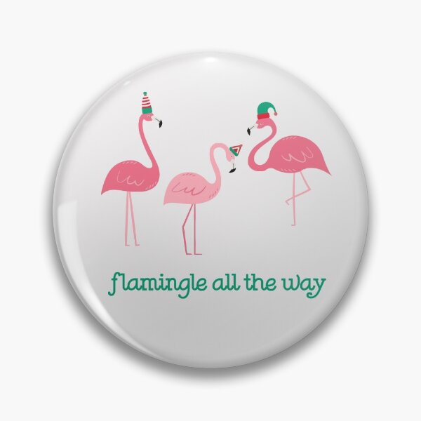 Item preview, Flamingo Flamingle Jingle All The Way Christmas Holidays Winter Funny Pun Cute Pink  designed and sold by gkao.