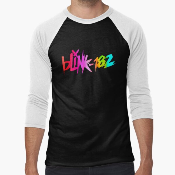 Buntes Blinken Baseballshirt mit 3/4-Arm