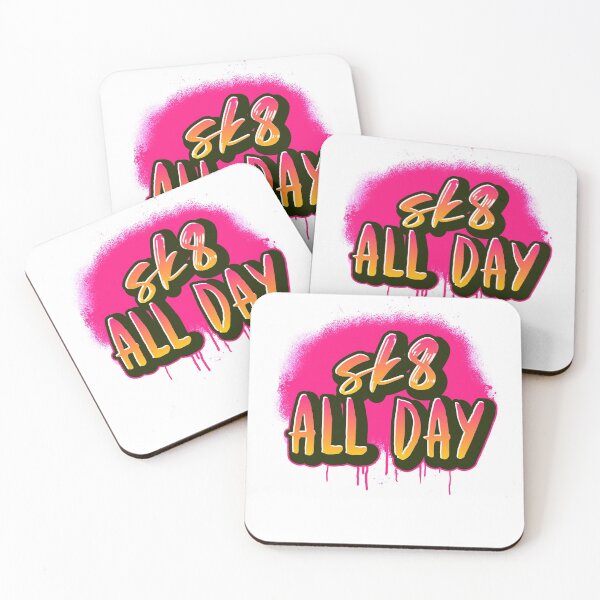Item preview, sk8 all day.  skateboard, roller skate, Snowboard lover gift designed and sold by RoManSmArt.