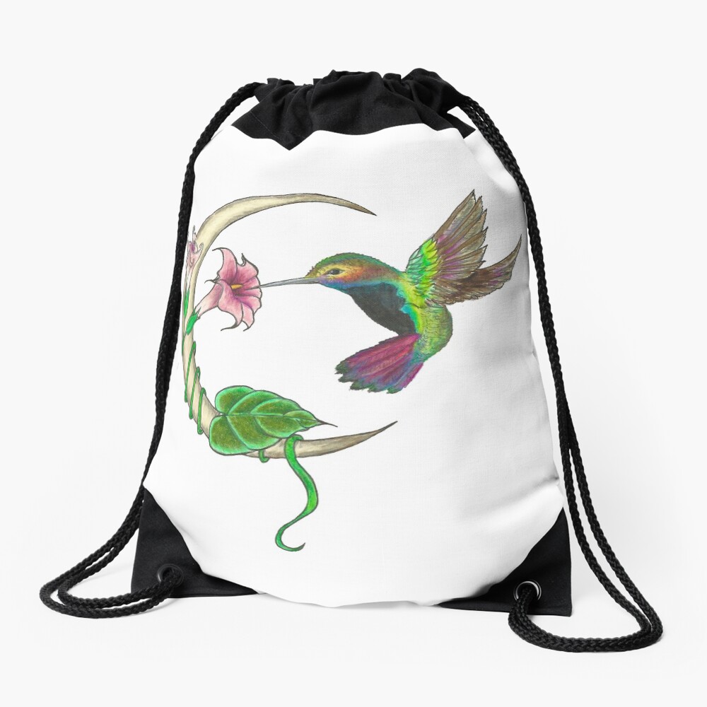 Hummingbird - sweet nectar Drawstring Bag