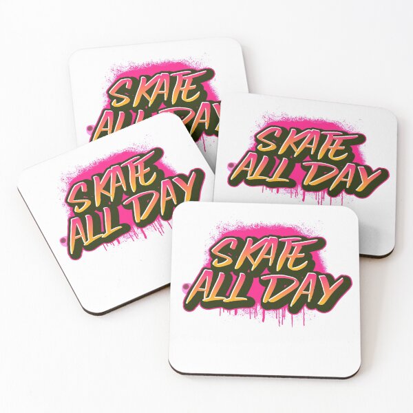 Item preview, skate all day.  skateboard, roller sk8, Snowboard lover gift designed and sold by RoManSmArt.