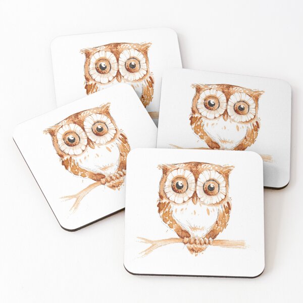 Item preview, Small Sweet Coffee Owl Sticker designed and sold by Hannah Frei .